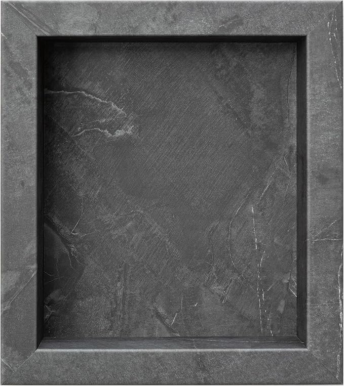 Palisade 17.5 in x 15.5 in Vinyl Shower Niche Cracked Slate/Urban Quarry | Waterproof Shower Insert