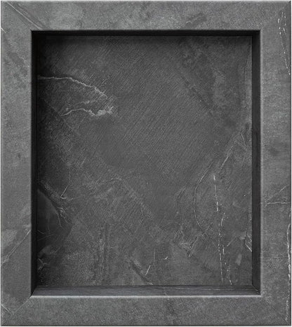 Palisade 17.5 in x 15.5 in Vinyl Shower Niche Cracked Slate/Urban Quarry | Waterproof Shower Insert