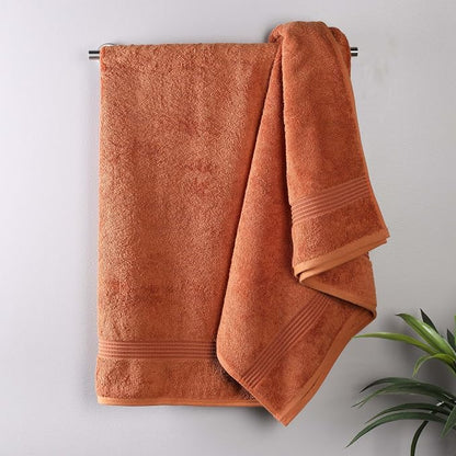 Superior Egyptian Cotton Bath Towel Set, Home Bathroom Towels, Master, Guest Bath, Decor Essentials, Quick Dry, Absorbent, Large Body Towels, Spa, Hotel, Resort, Adult, Kids, Set of 2, Caramel Brown