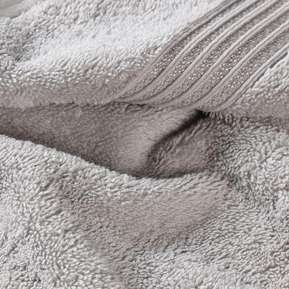 SUPERIOR Egyptian Cotton 9-Piece Towel Set, Assorted Towels for Home Bathroom, Guest Bath Decor Essentials, Includes 3 Bath, 3 Hand, 3 Face Towels/Washcloths, Quick Dry, Absorbent - Silver