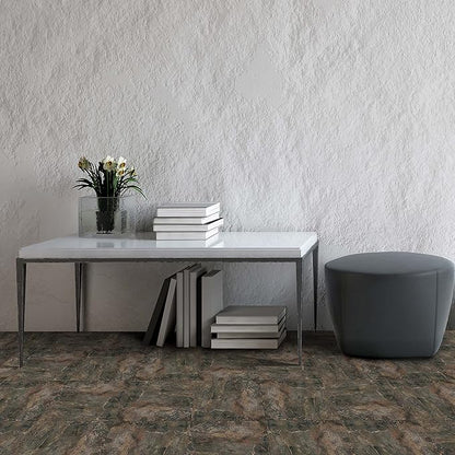 Nexus Self Adhesive 12-Inch Vinyl Floor Tiles, 20 Tiles - 12" x 12", Dark Slate Marble Pattern - Peel & Stick, DIY Flooring for Kitchen, Dining Room, Bedrooms & Bathrooms by Achim Home Decor