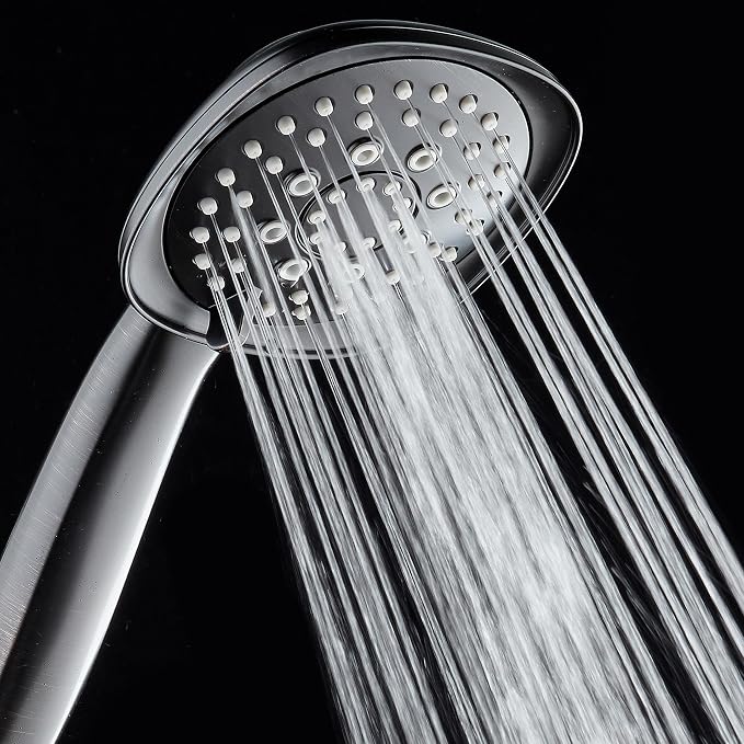 AquaDance, Oil-Rubbed Bronze Luxury Square 6-setting High-Pressure Hand Extra-Long 72" Stainless Steel Hose, Bracket, Solid Brass Fittings, Finish. Premium Handheld Shower Head from Top American