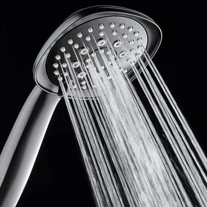 AquaDance, Oil-Rubbed Bronze Luxury Square 6-setting High-Pressure Hand Extra-Long 72" Stainless Steel Hose, Bracket, Solid Brass Fittings, Finish. Premium Handheld Shower Head from Top American