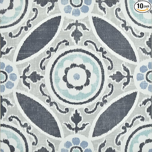 FloorPops FP2484 Sienna Peel & Stick Floor Tiles, Grey