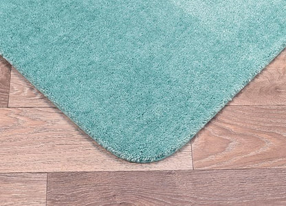 Garland Rug Traditional Nylon Washable Sea Foam 5 Piece Set - Lid, Contour, 3 Bath Rugs - Soft, Absorbent, and Stylish for Your Bathroom