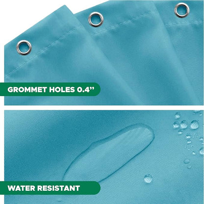 Fabric Shower Curtain Liner 72"W x 84"L-Blue Extra Long Shower Liners | Hotel Quality Water Resistant Machine Washable Shower Liner-Cloth Polyester Light Weight High Ceilings Bathroom Curtain Liner