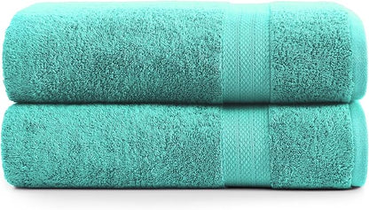 LANE LINEN Oversized Bath Sheet Set Absorbent Quick Dry 100% Cotton - Teal | Cotton Bath Towels Large - Generously Sized, Oversized & Roomy, Lightweight & Breathable, Fade-Resistant Color