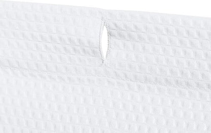 Amazon Basics Lightweight Super Soft Easy Care Microfiber Waffle Texture Shower Curtain, 72" x 72", White (Pack of 8)