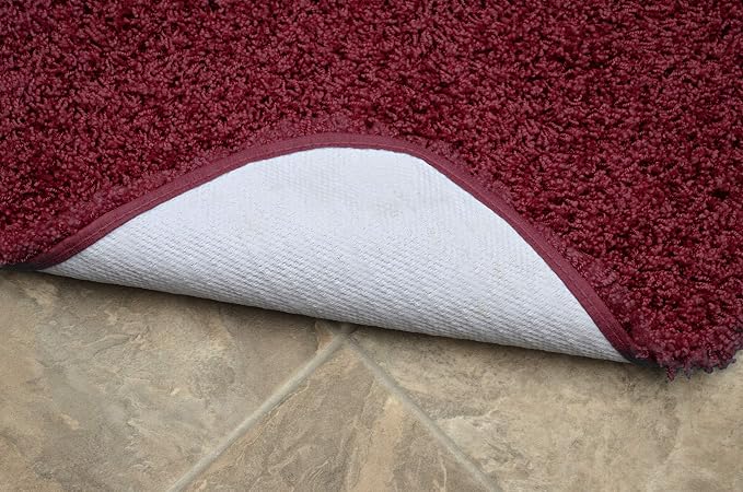 Garland Rug 2-Piece Jazz Shaggy Washable Nylon Bathroom Rug Set, Chili Pepper Red