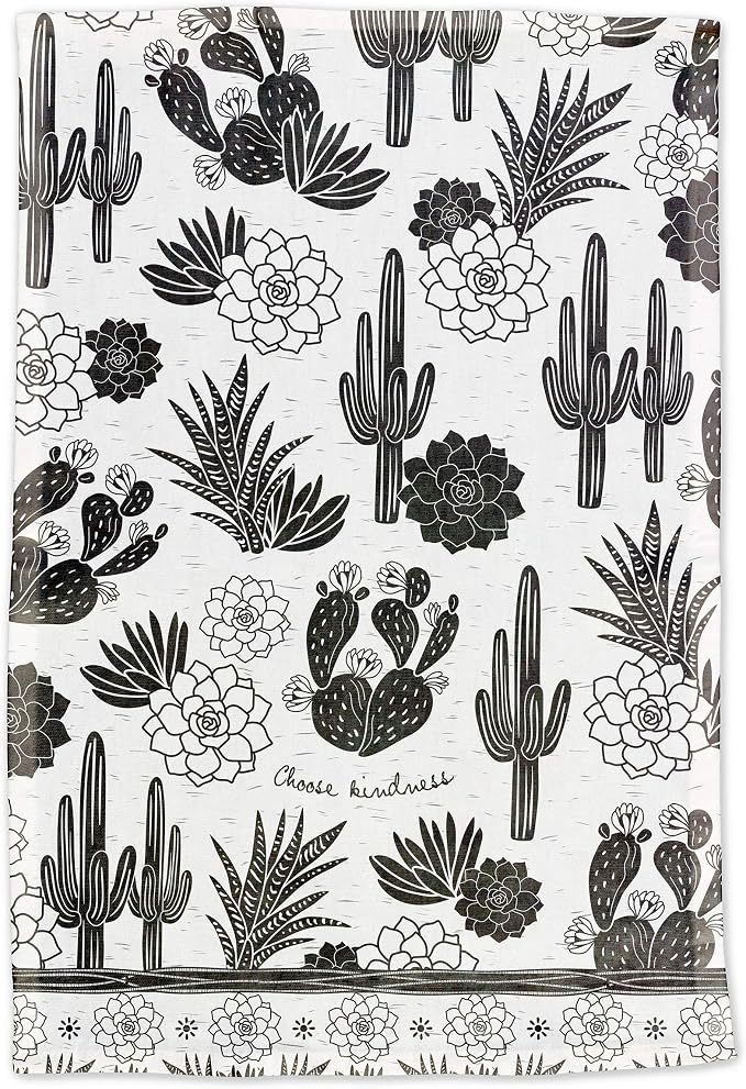 Karma Gifts Boho Tea Towels, 28" L x 20" W, Cactus