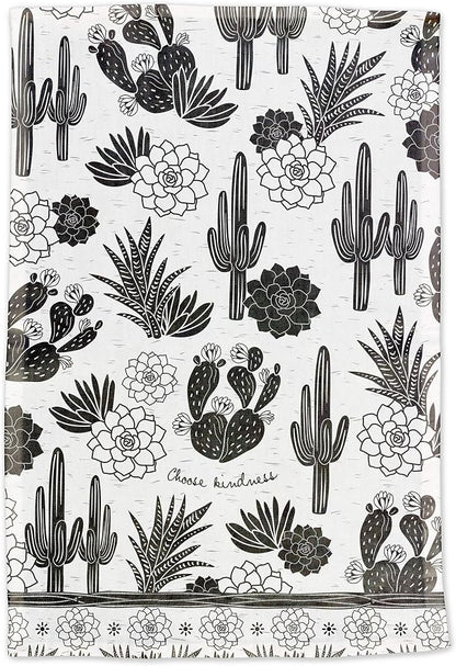 Karma Gifts Boho Tea Towels, 28" L x 20" W, Cactus