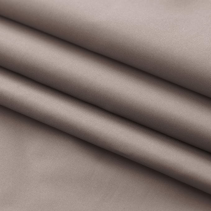 EurCross Brown Shower Curtain Liner Fabric 72 x 72 Inch, Hotel Luxury Washable Cloth Shower Curtain Bathroom,Taupe
