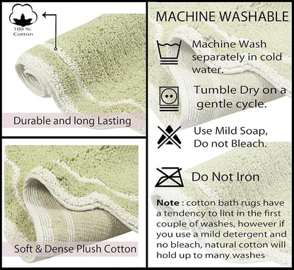 Home Weavers Allure Collection Toilet Lid Seat Cover, Elastic Edges, 100% Cotton Soft Universal Fit for Standard Oblong Round Elongated Bath Room Bowl Lids, Washable, 18"x18" Toilet Lid Cover, Green