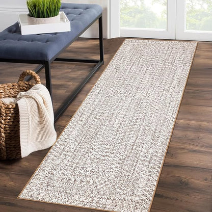 Printed Runner Rugs for Hallway 2x8 Rug Kitchen Rugs Non Slip Washable Modern Rug Soft Hallway Runner Contemporary Low Pile Area Rug for Living Room Bedroom Decor Nursery Rug, Beige/Grey