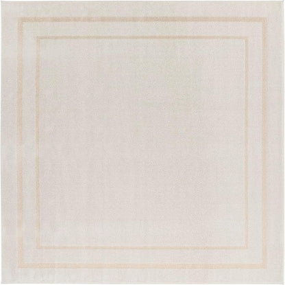 Nourison Home Nourison Essentials Ivory Gold 9' x Square Area Rug - Easy Clean, Non Shedding, Bed Room, Living Room, Dining Room, Kitchen (9' x Square)