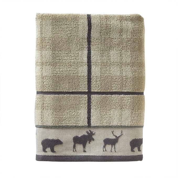 SKL Home Yellowstone Grand Teton Bath Towel, Taupe 50.00" x 27.00" (Pack of 12)