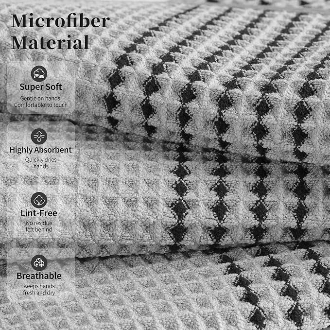 MICROFI New Microfiber Waffle Bath Towels, 2 Pieces, Soft, Absorbent, Fast Drying, Lint Free 430 GSM (30''x60''/76cm x 152cm)