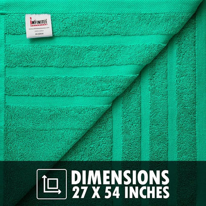 Infinitee Xclusives 100% Ring-Spun Cotton Bath Towels for Bathroom - Pack 2 | Luxury Super Soft, Absorbent & Quick-Drying |27x54 inches| Large Bathroom Towels Set |600 GSM| Gym, Shower, Spa & Hotel Use