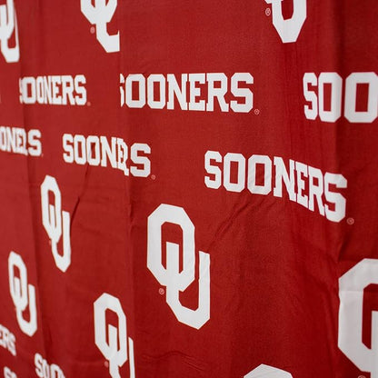 Everything Comfy Oklahoma Sooners Bright and Colorful Shower Curtain Cover 70" x 72"