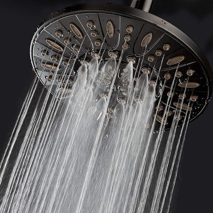 AquaDance OIL RUBBED BRONZE High Pressure 6-Setting 7" Rain Shower Head – Angle Adjustable, Anti-Clog Showerhead Jets, Tool-Free Installation - USA Standard Certified - U.S. Brand | Angle Adjustable with Extra-wide Flow Coverage & High Precision Anti-c...