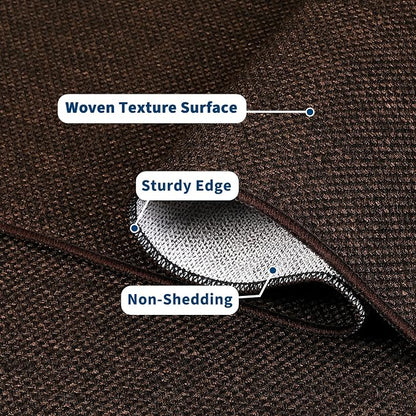 Garvee Washable Runner Rug 2x6 Woven Textured Hallway Runner Rug Brown | Modern Minimalist Solid Color Non Slip Runners Low Pile Non-Shedding Thin Foldable Mat for Entryway Kitchen Bathroom Bedside