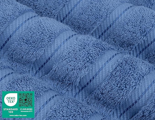 American Soft Linen 35x70 Jumbo Large Bath Towel, 600 GSM 100% Cotton Turkish Bath Sheet, Oversized Luxury Bath Towel for Bathroom Beach and Pool, Electric Blue