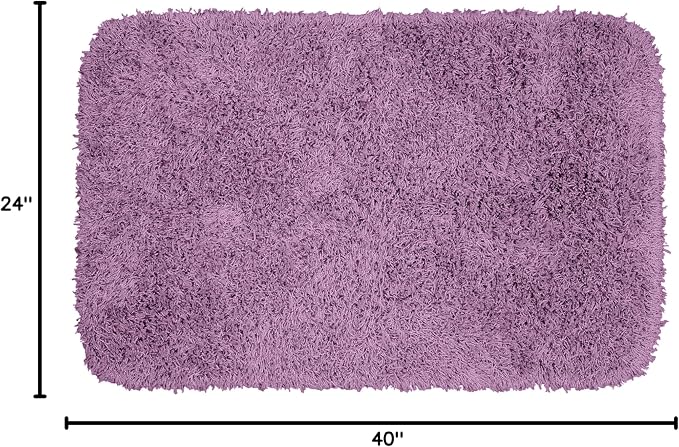Garland Rug Jazz Nylon Washable 24 in. x 40 in. Purple Bath Rug Soft, Absorbent, and Stylish for Your Bathroom