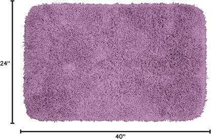 Garland Rug Jazz Nylon Washable 24 in. x 40 in. Purple Bath Rug Soft, Absorbent, and Stylish for Your Bathroom