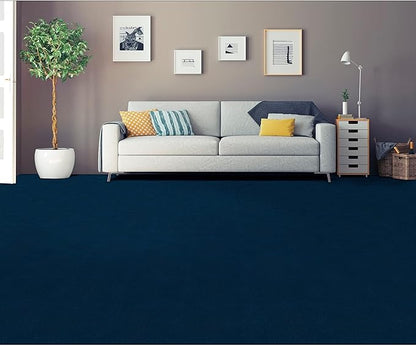 Nexus Self Adhesive 12-Inch Carpet Floor Tiles, 12 Tiles - 12" x 12", Navy Blue - Peel & Stick, DIY Flooring for Kitchen, Dining Room, Bedrooms & Bathrooms by Achim Home Decor
