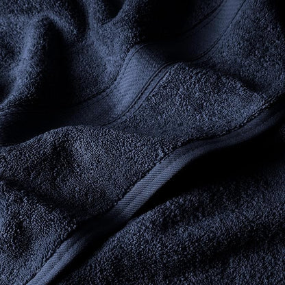 SUPERIOR Egyptian Cotton Ultra Plush & Absorbent, 6 Piece Set, Navy Blue | Quick Dry, Soft Luxury Towel Set, Bath Essentials, Guest Bath, Spa, 2 Bath, 2 Hand, 2 Face Towels, Madeline Towels