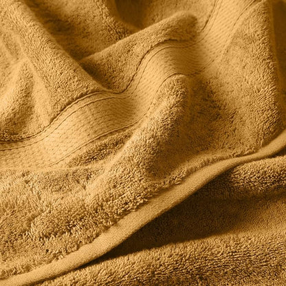 Superior Egyptian Cotton Ultra Plush & Absorbent, 3 Piece Set, Gold | Quick Dry, Soft Luxury Towel Set, Bath Essentials, Guest Bath, Spa, 1 Bath, 1 Hand, 1 Face Towels, Madeline Towels