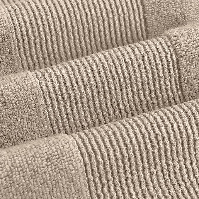 Modern Threads - Air Cloud 2-Pack 100% Zero-Twist Cotton Bath Sheet Set - Super Absorbent & Quick Dry - 500 GSM - Soft & Plush, Sand