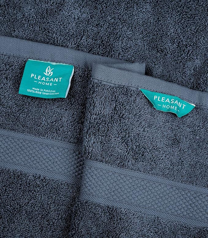 Pleasant Home Bath Towels Set of 6 (24” x 50”) 100% Cotton, 515 GSM | Lightweight, Soft & Highly Absorbent Luxury Towels for Bathroom | for Gym, Pool & Spa | 6 Pack - Multicoloured
