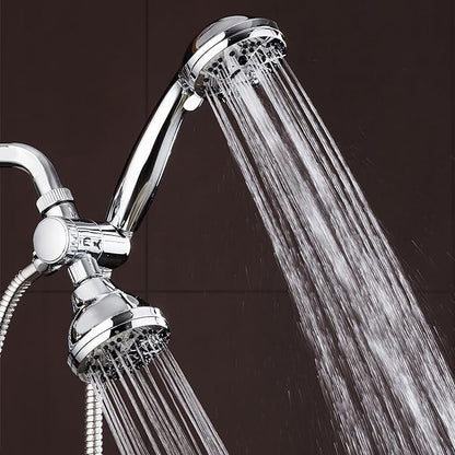 AquaDance Total Chrome High Pressure 3-way 48-setting Rain – Handheld Shower Head Combo – Angle Adjustable, Anti-Clog Jets, Tool-Free Installation - USA Standard Certified – Top U.S. Brand | Enjoy Two 6-Setting Rain & Hand Showerheads Separately or Tog...