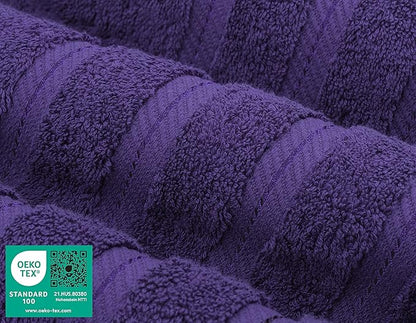 American Soft Linen 35x70 Jumbo Large Bath Towel, 600 GSM 100% Cotton Turkish Bath Sheet, Oversized Luxury Bath Towel for Bathroom Beach and Pool, Purple