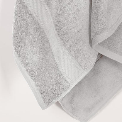 Superior Solid Egyptian Cotton Bath Towel Set, 30" x 55", Silver, 2-Pieces | Quick Dry, Soft Luxury Towel Set, Bath Essentials for Bathroom, Guest Bath, Spa, 2 Piece Bath, Madeline Towels