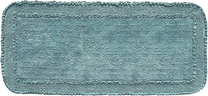 Home Weavers Radiant Collection 100% Cotton Bathroom Rugs Set, Washable Rug, Soft Cotton Extra Soft and Absorbent Bath Rug, Kitchen Mat, Bath Mat Set, Bath Floor Mat Non Slip, 21"x54" Runner, Blue