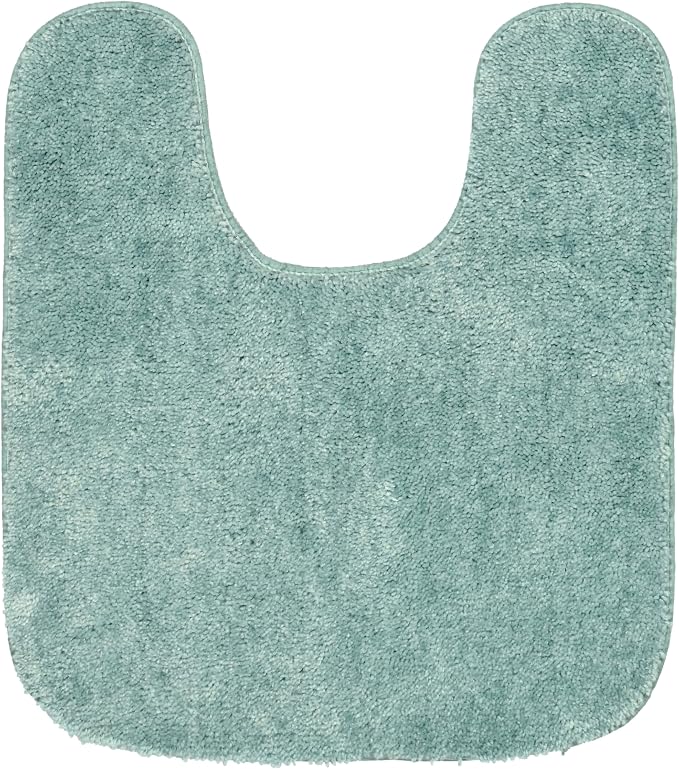 Garland Rug Traditional Nylon Washable Sea Foam 4 Piece Set - Lid, Contour, 2 Bath Rugs - Soft, Absorbent, and Stylish for Your Bathroom