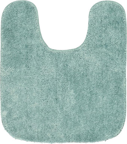 Garland Rug Traditional Nylon Washable Sea Foam 4 Piece Set - Lid, Contour, 2 Bath Rugs - Soft, Absorbent, and Stylish for Your Bathroom