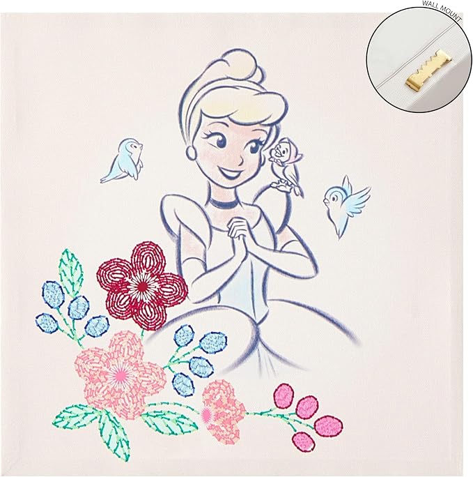 Disney Princess 4 Pack Square Canvas Wall Art Set, 11''x11'' each
