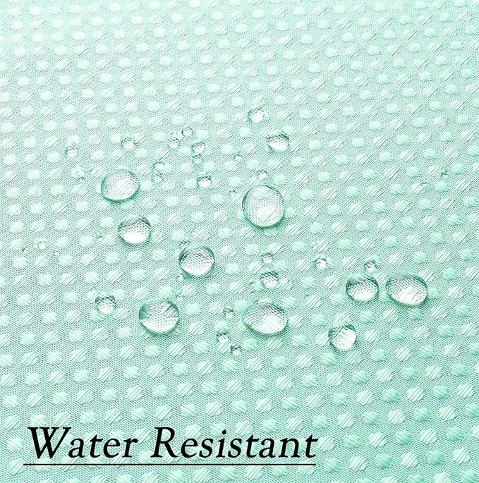 WEST LAKE Waffle Fabric Shower Curtain Aqua Ombre Decorative Spa Bathroom Shower Curtain with Grommet No Hook Water Resistant Machine Washable,Gradient White to Aqua Blue 70" Wx72 L