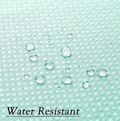 WEST LAKE Waffle Fabric Shower Curtain Aqua Ombre Decorative Spa Bathroom Shower Curtain with Grommet No Hook Water Resistant Machine Washable,Gradient White to Aqua Blue 70" Wx72 L