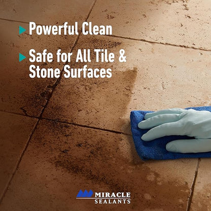 Miracle Sealants Tile & Stone Cleaner for Natural Stone, Tile & Grout, pH Neutral, 32 oz, 6 Pack