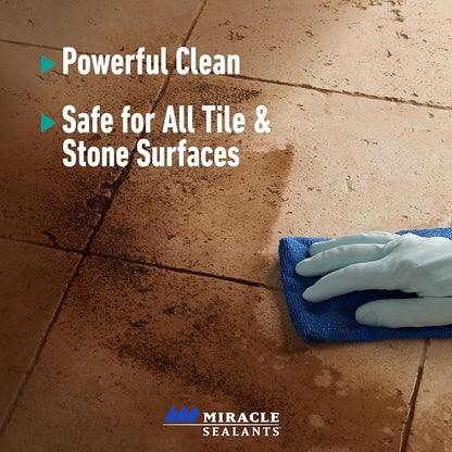 Miracle Sealants Tile & Stone Cleaner Concentrate, pH Neutral, Gallon | Low-odor, low VOC. Safe daily cleaning for ceramic & porcelain tile, natural stone & grout; won't strip sealer. Concentrate.