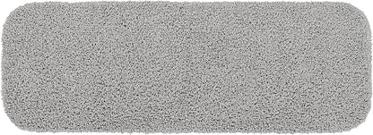 Garland Rug Jazz Nylon Washable 22 in. x 60 in. Platinum Gray Bath Rug Soft, Absorbent, and Stylish for Your Bathroom