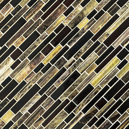 MSI Artista Interlocking Glass Tile for Kitchen Backsplash, Wall Tile for Bathroom, Accent Wall Tile, and Shower Wall Tile, 12 in x 13 in