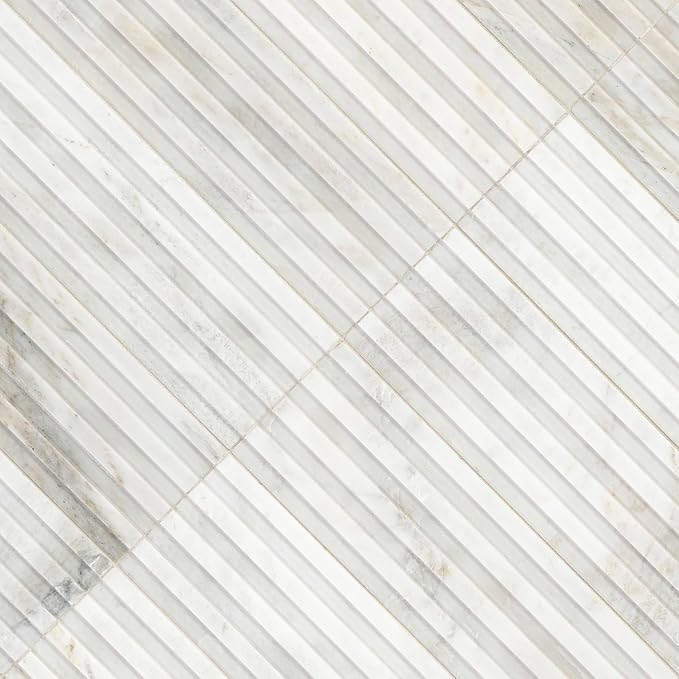 MSI Arabescato Venato Slat Honed Marble Tile for Kitchen Backsplash, Bathroom, Accent Wall, Shower, Sample