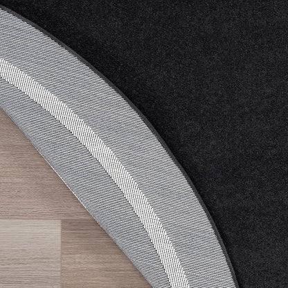 Nourison Home Nourison Essentials Black Ivory 6' x Round Area Rug - Easy Clean, Non Shedding, Bed Room, Living Room, Dining Room, Kitchen (6' x Round)
