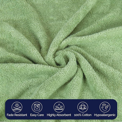 Elegant Comfort Premium Turkish Cotton 2 Pack Bath Towel Set - 27 x 54 inch, Luxurious Hotel Spa Quality 100% Turkish Cotton 2PC Bath Towel Set - Highly Absorbent - Soft Bathroom Towels, Sage