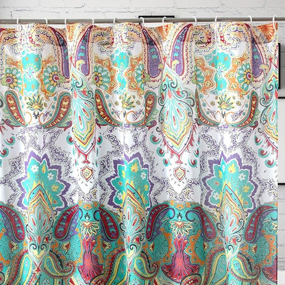 Greenland Home Fashions Fabric Sensations Shower Curtain, Stylish Bathroom Decor, Machine Washable, 72 inches x 72 inches, Nirvana
